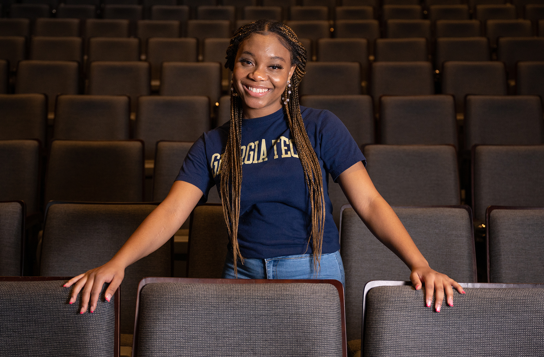 Lauren Hester at the Ferst Center for the Arts, where she performed in the Black History Month Talent Showcase. Lauren Hester at the Ferst Center for the Arts, where she performed in the Black History Month Talent Showcase.
