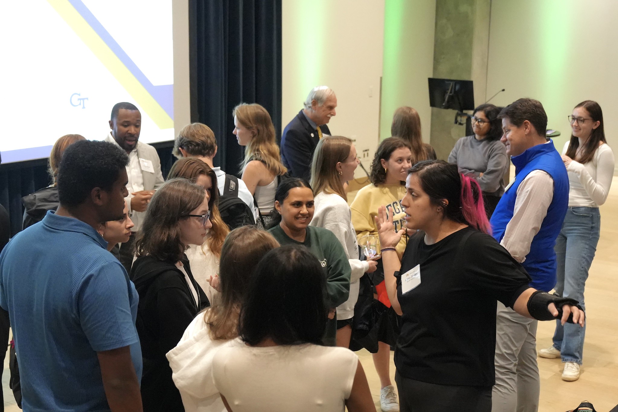 Students and the alumni panel continued networking long after the official end of the event. Students and the alumni panel continued networking long after the official end of the event.