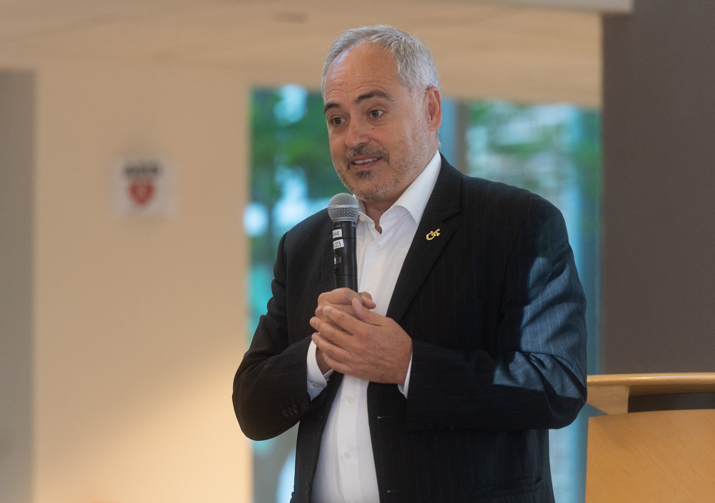 Georgia Tech President Ángel Cabrera delivered the welcome address. Georgia Tech President Ángel Cabrera delivered the welcome address.