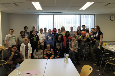 The Queer Sciences team and student attendees.