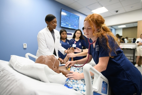 Nursing students at the Nell Hodgson Woodruff School of Nursing at Emory University